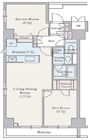 クレジデンス東銀座の物件間取画像